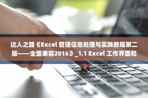 达人之路《Excel 管理信息处理与实践教程第二版——全面兼容2016》_1.1 Excel 工作界面和基本概念