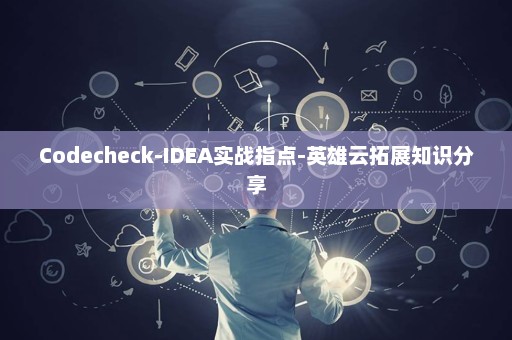 Codecheck-IDEA实战指点-英雄云拓展知识分享