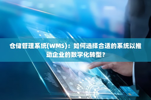 仓储管理系统(WMS)：如何选择合适的系统以推动企业的数字化转型？