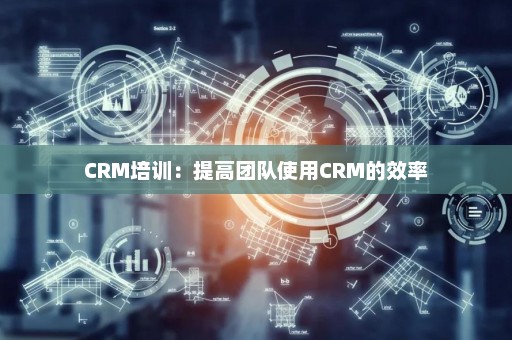 CRM培训：提高团队使用CRM的效率