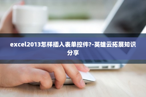 excel2013怎样插入表单控件?-英雄云拓展知识分享