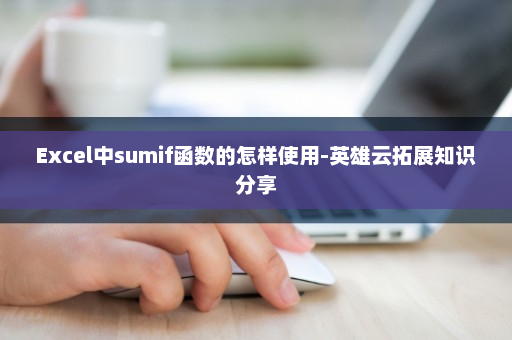 Excel中sumif函数的怎样使用-英雄云拓展知识分享