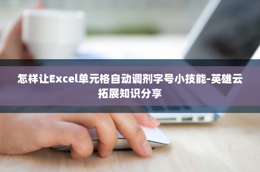 怎样让Excel单元格自动调剂字号小技能-英雄云拓展知识分享