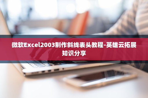 微软Excel2003制作斜线表头教程-英雄云拓展知识分享