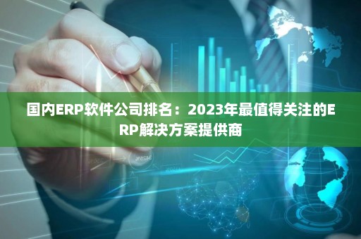 国内ERP软件公司排名：2023年最值得关注的ERP解决方案提供商