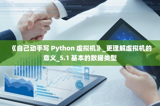 《自己动手写 Python 虚拟机》_更理解虚拟机的意义_5.1 基本的数据类型