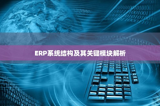 ERP系统结构及其关键模块解析