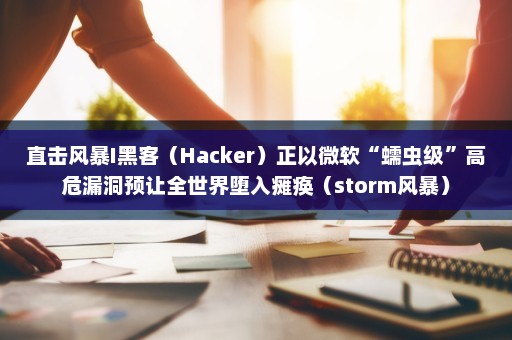 直击风暴I黑客（Hacker）正以微软“蠕虫级”高危漏洞预让全世界堕入瘫痪（storm风暴）