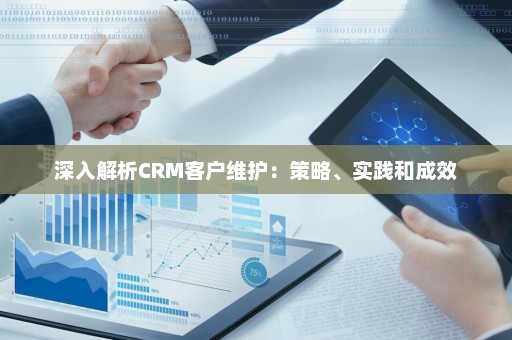 深入解析CRM客户维护：策略、实践和成效